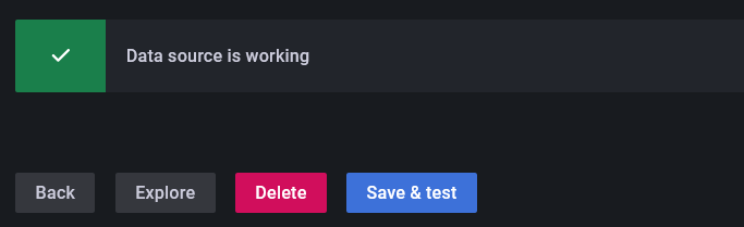 Configuration Grafana terminée Configuration Grafana terminée